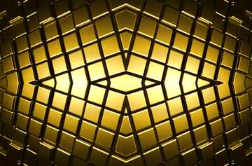 FX №213958 3d abstract gold metal cube background Frame Futuristic Template Pattern