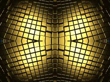 FX №213917 3d abstract gold metal cube background Futuristic Pattern Shape