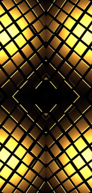 FX №213987 3d abstract gold metal cube background Brick Chaos Geometric Rendering Shape Pattern