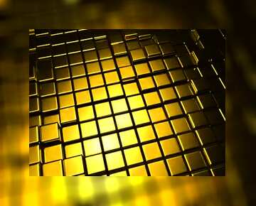FX №213899 3d abstract gold metal cube background Gold Border Card