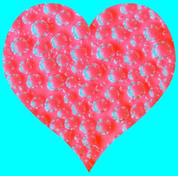 FX №213861 heart shaped love pink water  bubbles