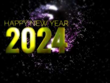FX №213020 Ground fireworks spinning happy new year 2024
