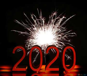 FX №213641 Bright sparks 2020 red dark background