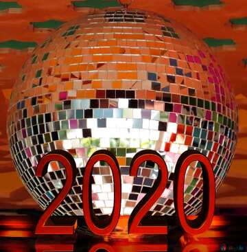 FX №213457 Disco ball lamp 2020 red