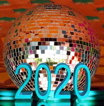 FX №213466 Disco ball lamp blue metal 2020