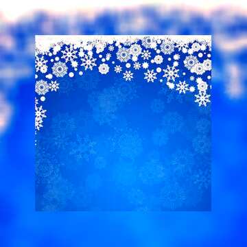 FX №213487 Blue Christmas background fuzzy border