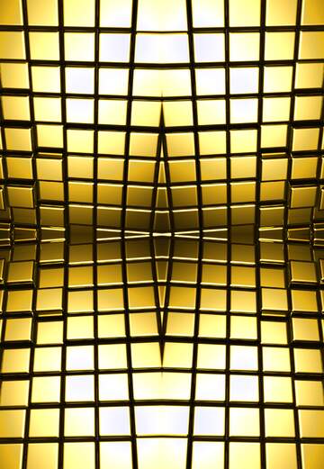 FX №213982 3d abstract gold metal cube background Mirrored Pattern Perspective Bright