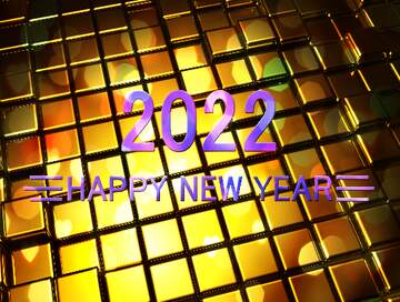 FX №213932 3d abstract gold metal cube background Happy New Year 2022 Christmas