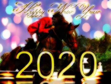 FX №213577 Jumping horse  happy new year 2020
