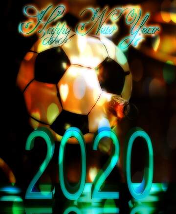 FX №213595 Christmas Decoration Soccer Ball background big 2020