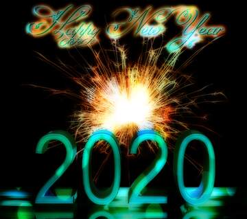 FX №213636 Bright sparks big hearts lights 2020 Happy New  Year