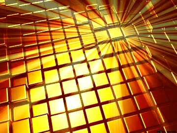 FX №213945 3d abstract gold metal cube background Rays Sun Sunlight Sunset
