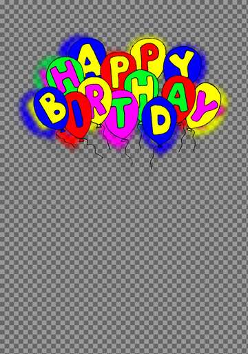 Happy birthday. Drawing cartoon style Air Balloons concept