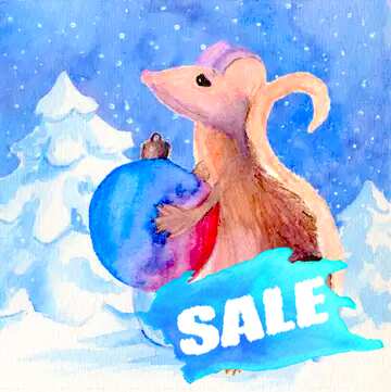 FX №213858 2020 Winter sale year of the rat  background