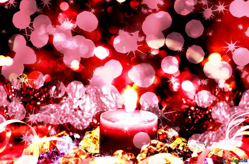 Beautiful card with the new year Christmas background stars bokeh №15048
