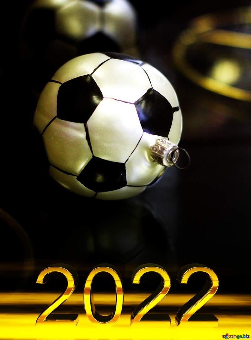 Christmas Decoration Soccer Ball 2022 №49524
