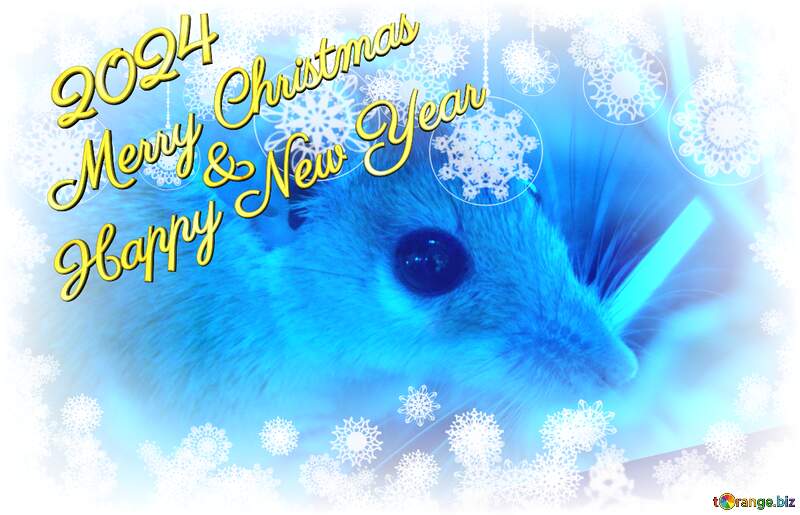 Rat Mouse Christmas Happy New Year 2024 №11255