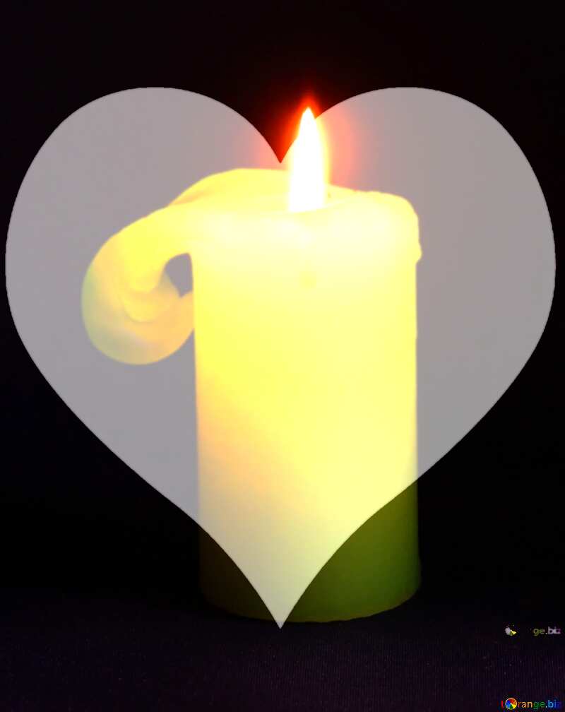Burning candle love background №2390
