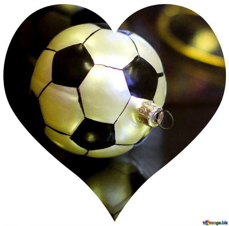 Christmas Decoration Soccer Ball love heart shaped №49524