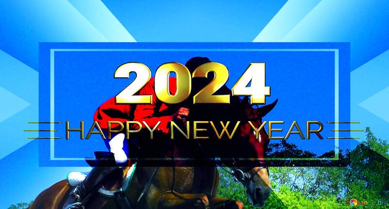 Jumping horse 2024 happy new year 2024 №285
