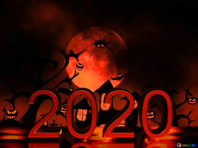 Halloween 2020  red metal digits №40470