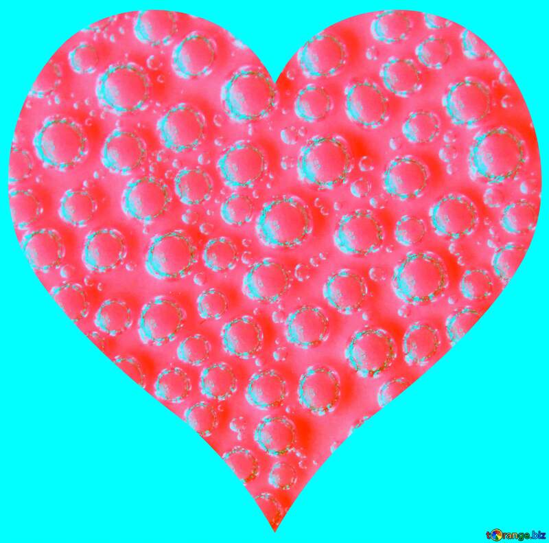 heart shaped love pink water  bubbles №40804