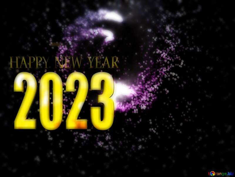 Ground fireworks spinning happy new year 2023 №41342