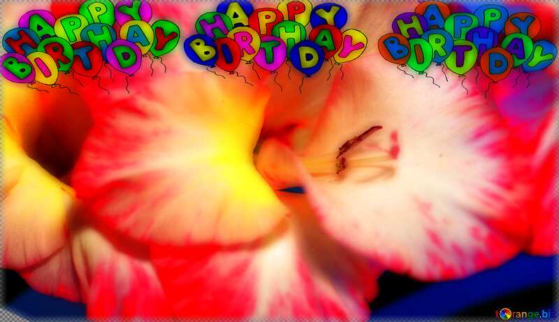 pink  flower happy birthday card №50571