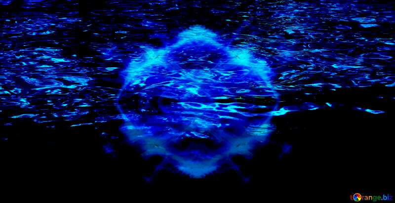 Dark blue water Electric Energy Lighting Effect Techno №25301