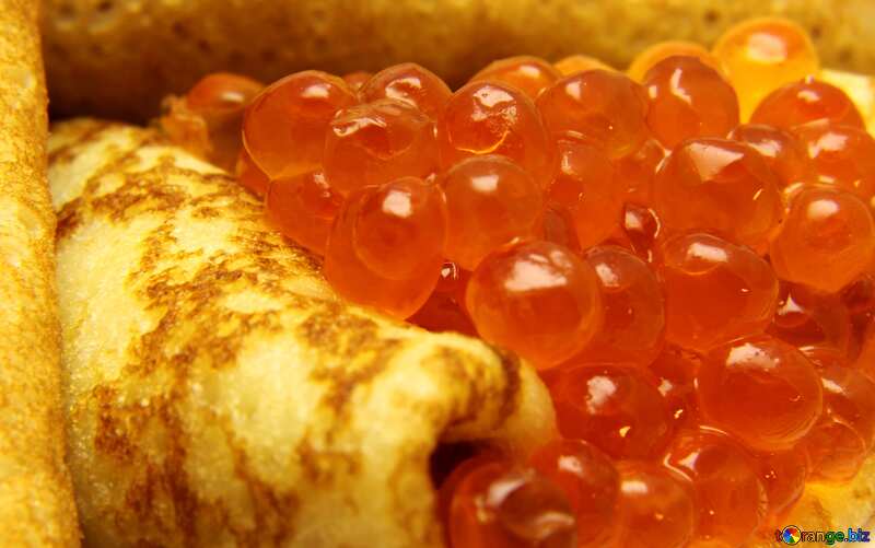 Pancakes with red caviar №19141