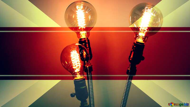 3 light bulbs lamps illustration template toned №52881