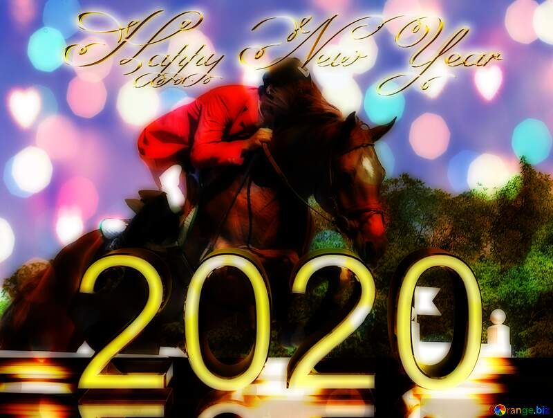 Jumping horse  happy new year 2020 №285