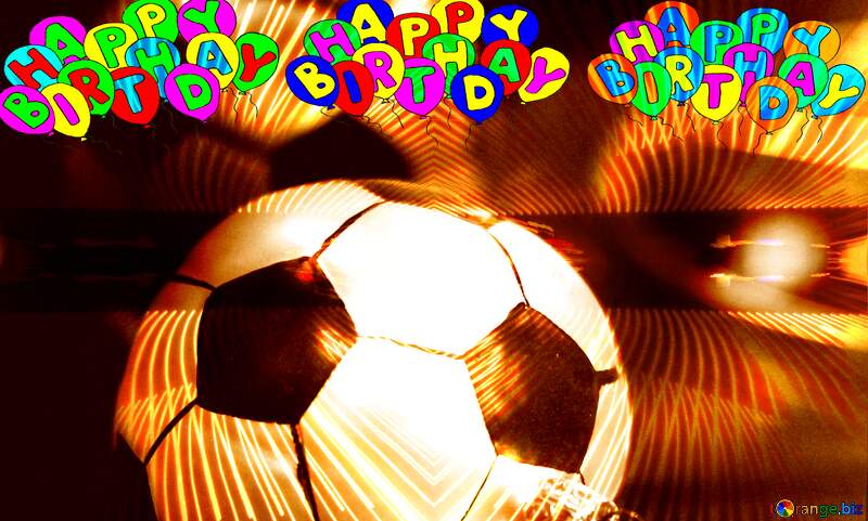 Decoration Soccer Ball curves pattern template happy birthday №49524