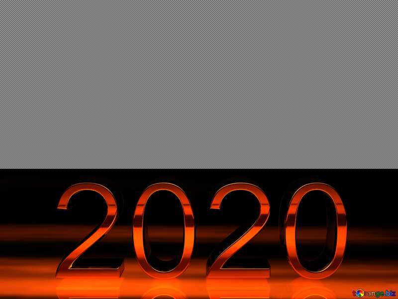 2020 3d render red metal digits with reflections dark background isolated №54492