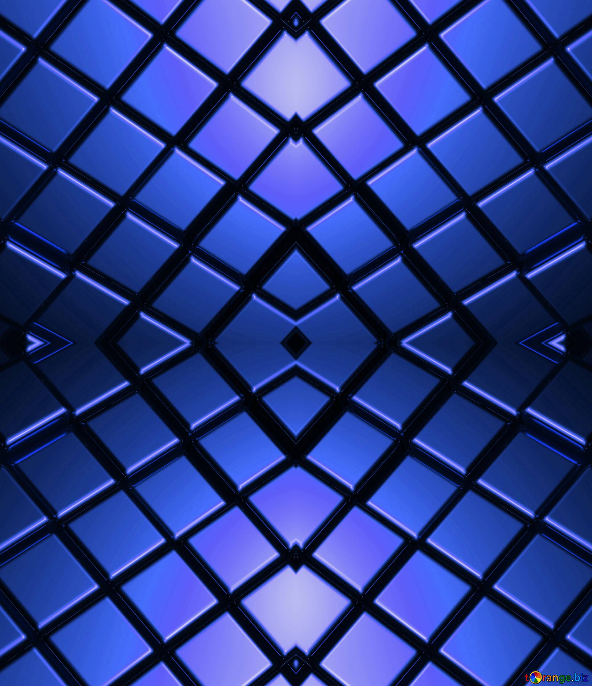 3d abstract blue metal cube boxes background pattern №214299
