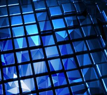 FX №214425 3d abstract blue metal cube boxes background polygonal