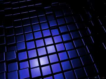 FX №214061 3d abstract dark blue metal cube background