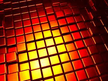 FX №214035 3d abstract red gold metal cube background
