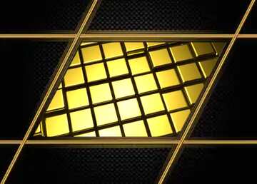 FX №214071 3d abstract gold metal cube background Carbon Computer Dark Frame Futuristic Lines