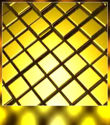 FX №214018 3d abstract gold metal cube background Frame Blank Card