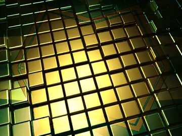 FX №214037 3d abstract gold metal cube background Frame Gate Illustration Template