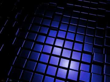 FX №214112 3d art abstract dark blue metal cube background