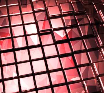 FX №214085 3d abstract metal cube background Polygonal Red Techno Color