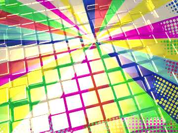FX №214029 3d abstract metal cube background Vintage Rays