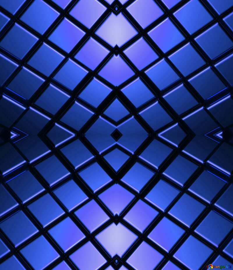 3d abstract blue metal cube boxes background pattern №54499