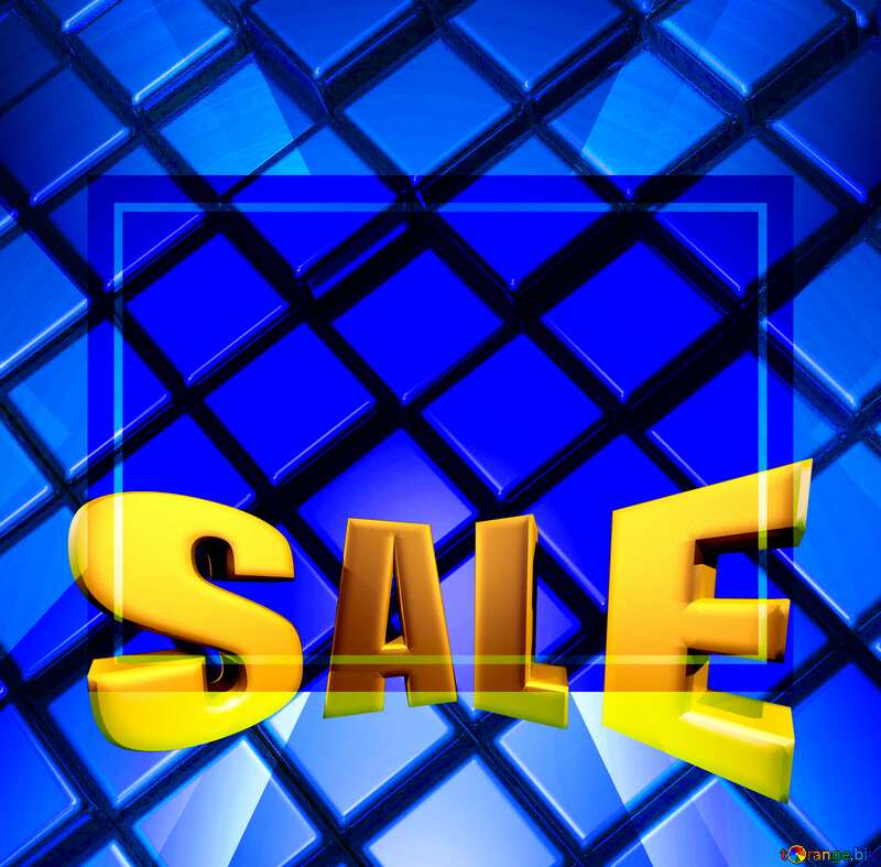 3d abstract blue metal cube boxes background unique selling poster banner promotion discount Sales №54499