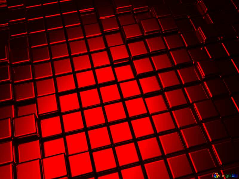 3d abstract dark red metal cube background №54498