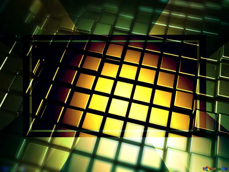 3d abstract gold metal cube background Design Futuristic Template Shape №54498