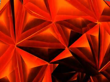 FX №215188 3D abstract geometric volumetric triangle hot orange metal background Polygon