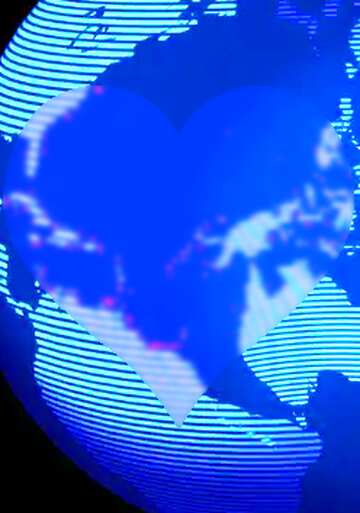 FX №215917 Modern global world earth concept planet symbol 3d Heart love Pink